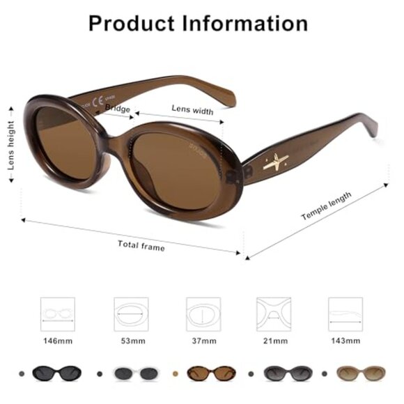 Small Retro Oval Polarized Sunglasses Y2K Vintage Chic UV400 Protection